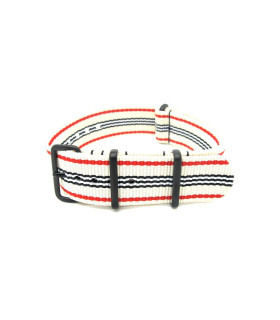 Watch NATO strap White/Blue/Red﻿ PVD buckles ﻿