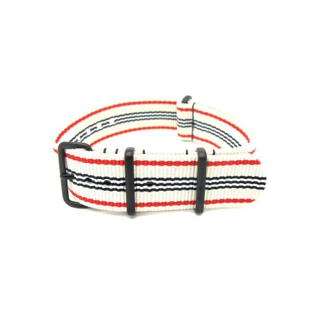 Watch NATO strap White/Blue/Red﻿ PVD buckles ﻿