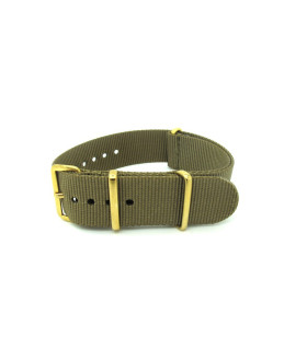 Watch NATO strap Khaki golden buckles