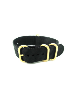 Nato Strap Zulu Extreme golden buckles Black