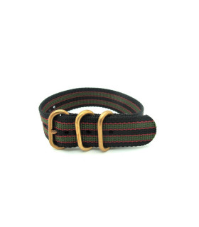 Nato ZULU golden buckles Black/Grey