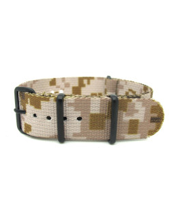 Watch NATO strap camo 4 Black buckles