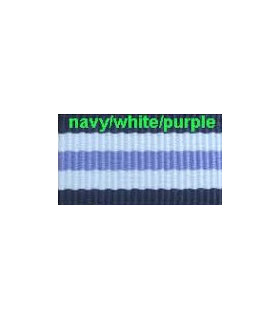 Bracelet nylon NATO bleu marine/blanc/violet