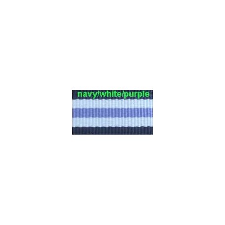 Bracelet nylon NATO bleu marine/blanc/violet