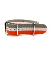 Watch NATO Strap grey/white/orange