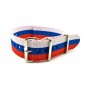 Bracelet nylon NATO blanc/bleu/rouge