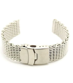 Mesh bracelet with folding clasp