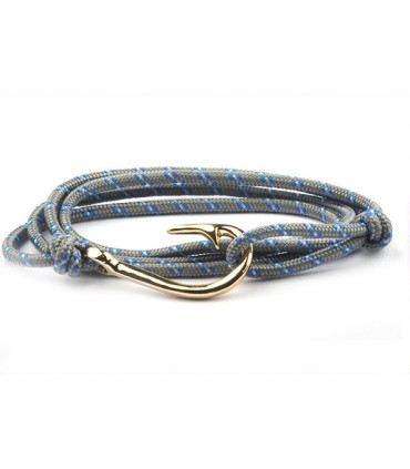 Bracelet hameçon doré Vikings 