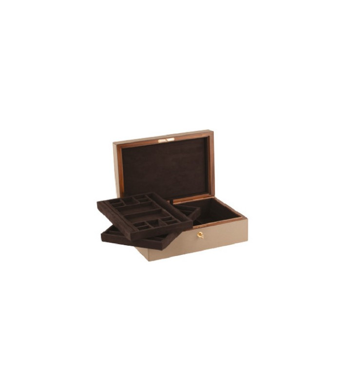 Giobagnara Platinum Jewellery Box with 2 Trays