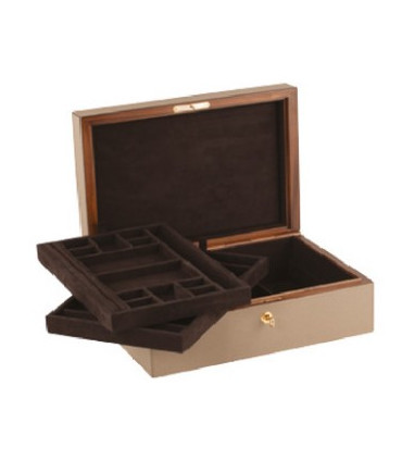 Coffret à bijoux 2 plateaux Giobagnara Platinum