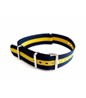 Bracelet nylon NATO Bleu/Jaune