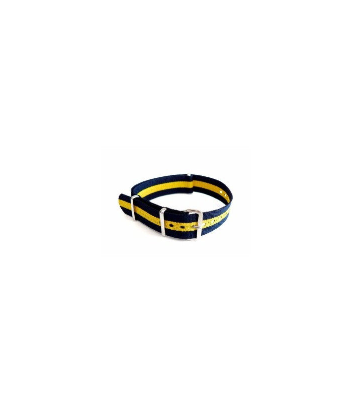 Bracelet nylon NATO Bleu/Jaune