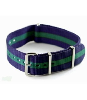 Bracelet nylon NATO Bleu/Vert