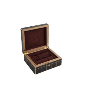 Elie Bleu - "Classic" box in ebony for 8 watches and 20 cufflinks