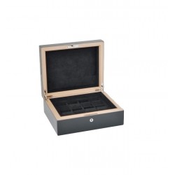 Elie Bleu - "Classic" box in ebony for 8 watches and 20 cufflinks