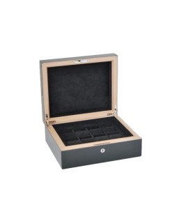 Elie Bleu - "Classic" box in ebony for 8 watches and 20 cufflinks