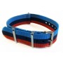 Bracelet NATO nylon bleu clair/bleu marine/rouge - "BMW ///M"