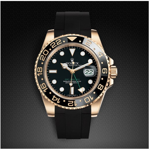 Rubber B strap M106CD Black with buckle