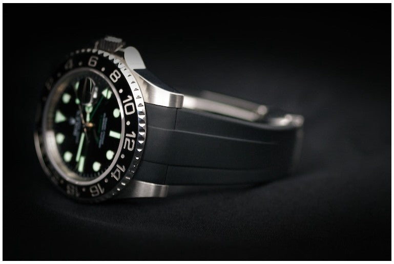 Rubber B strap M106CD Black with buckle