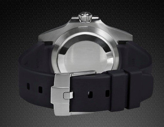 Rubber B strap M106CD Black with buckle