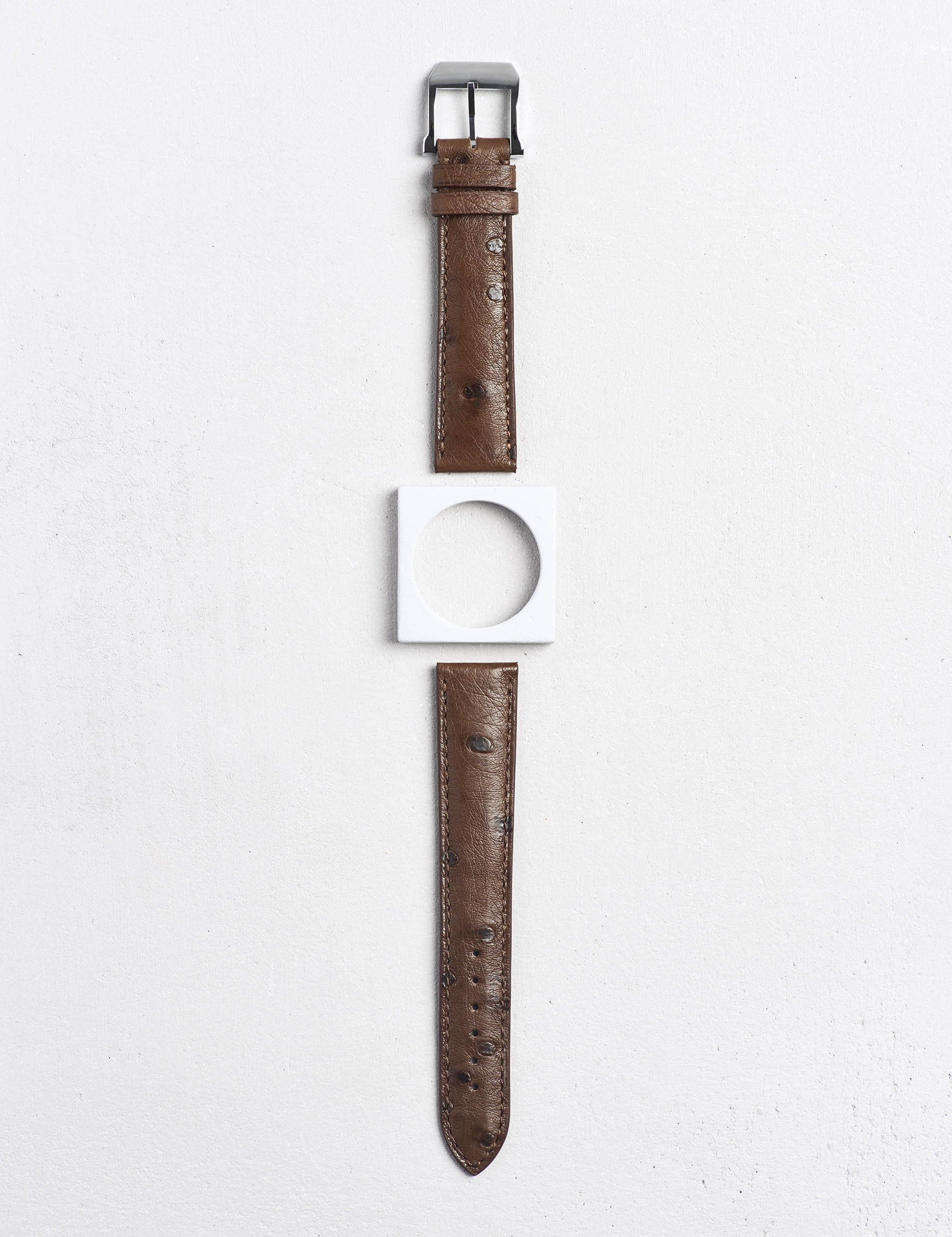 Bracelet Camille Fournet Autruche gris anthracite 