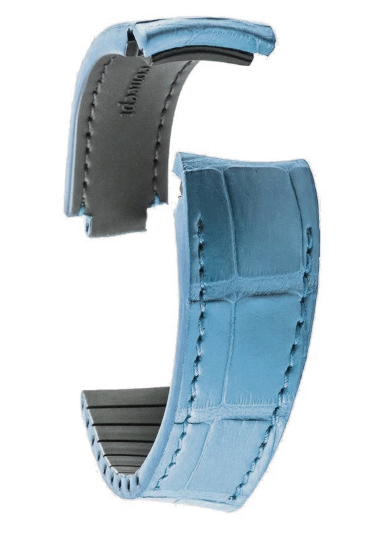 R-Strap Bracelet Aligator pour Rolex - Bleu clair