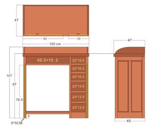 Solid sapele wood watchmaker bench