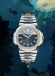 Watchoniste X MisterChrono tirage d'art - 50 shades of blue - 60x80