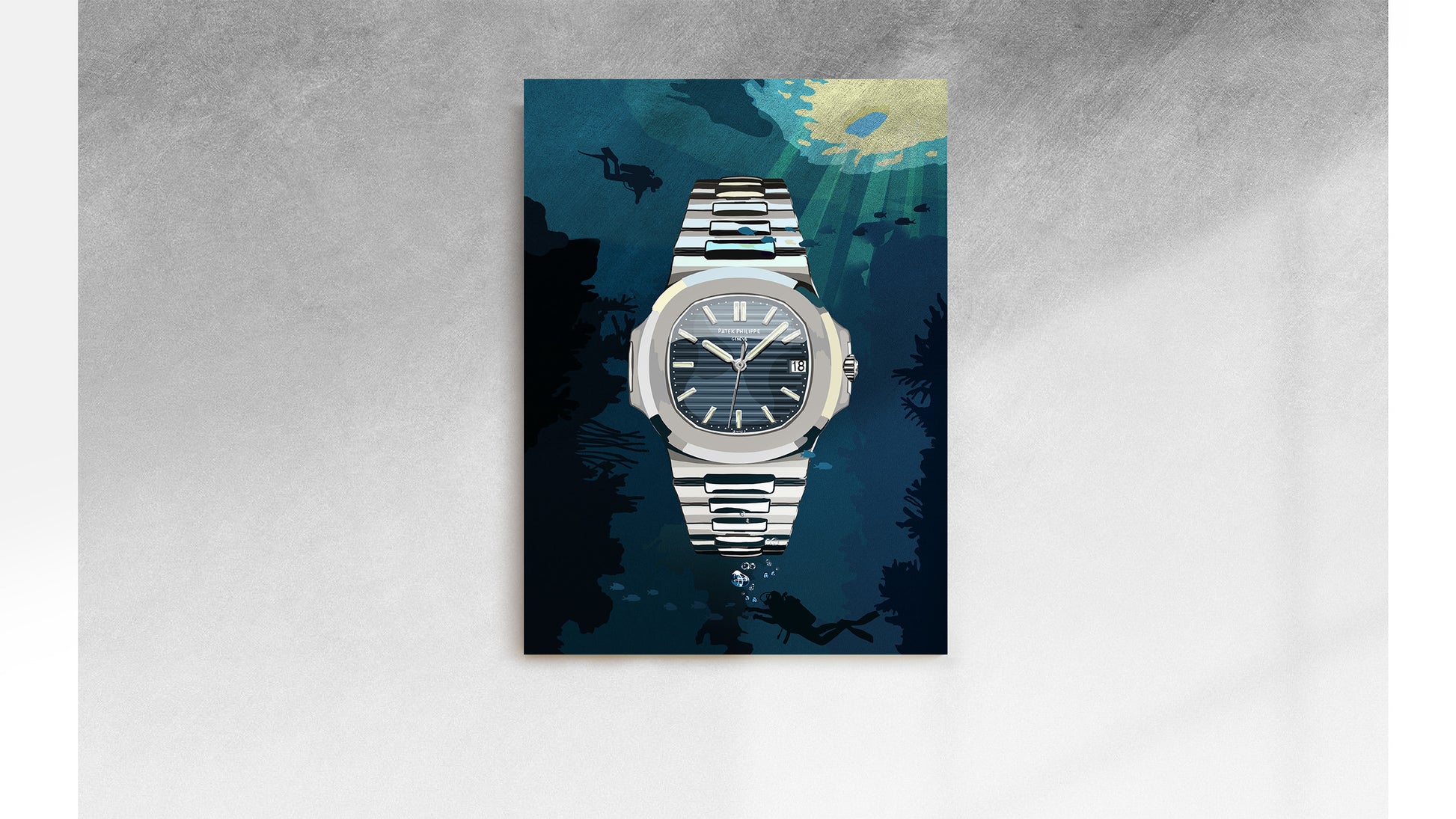 Watchoniste X MisterChrono tirage d'art - 50 shades of blue - 60x80