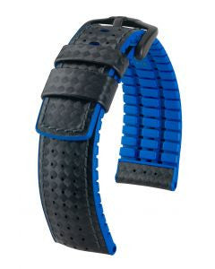 Ayrton Hirsch Watch Strap Black/Blue