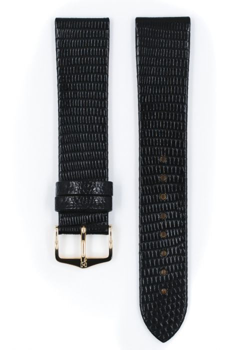Lizard Hirsch Watch Strap Black