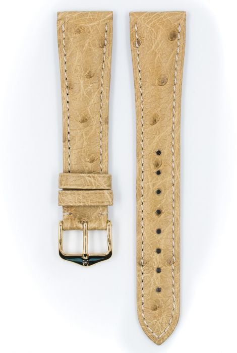 Massai Ostrich Hirsch watch strap Beige