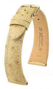 Massai Ostrich Hirsch watch strap Beige