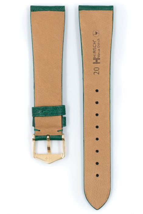 Massai Ostrich Hirsch watch strap Green