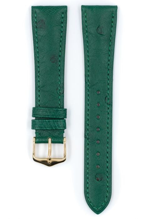 Massai Ostrich Hirsch watch strap Green