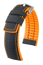 Watch strap Robby Hirsch Black/Orange