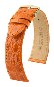 Genuine Croco Hirsch Watch Strap Orange