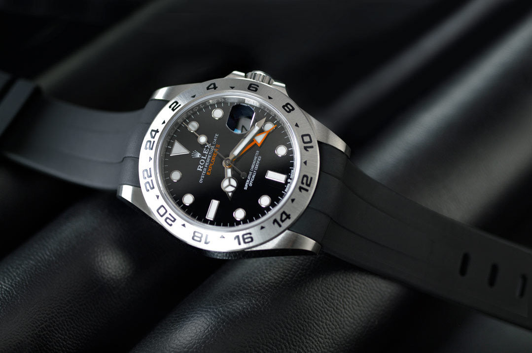 Rubber B strap M225 Black with buckle