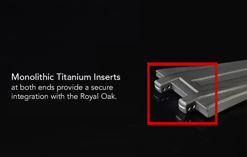 Rubber B Strap APB41 Black for Audemars Piguet Royal Oak 41mm on Leather or Bracelet - Classic Series