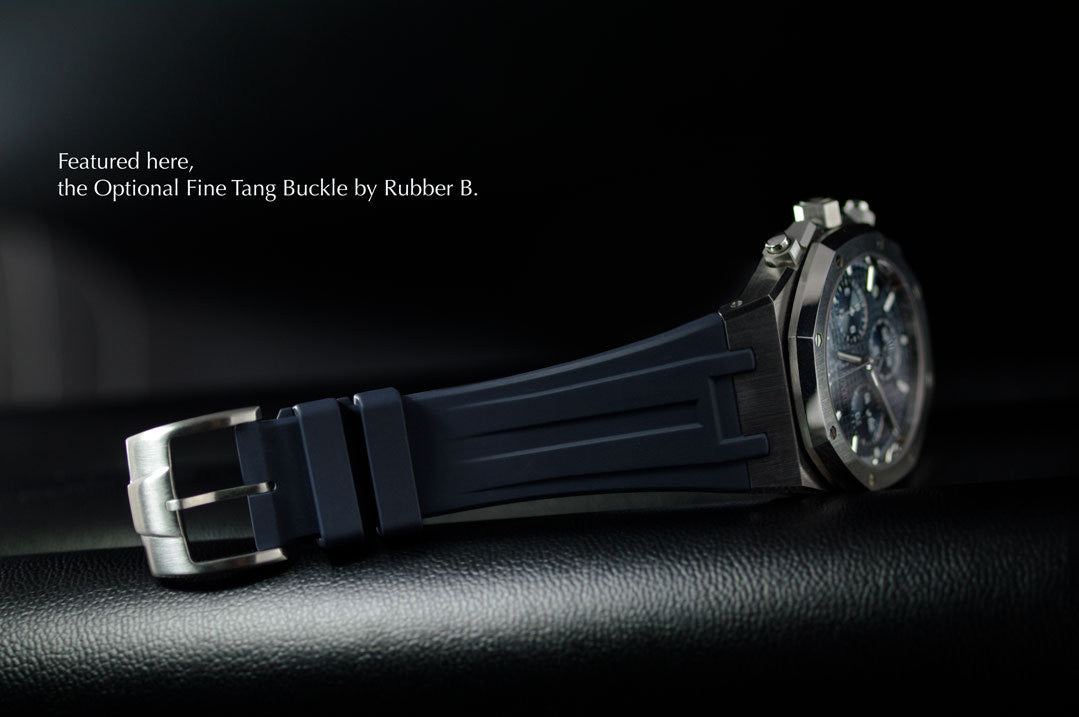 Rubber B Strap APB41 Black for Audemars Piguet Royal Oak 41mm on Leather or Bracelet - Classic Series