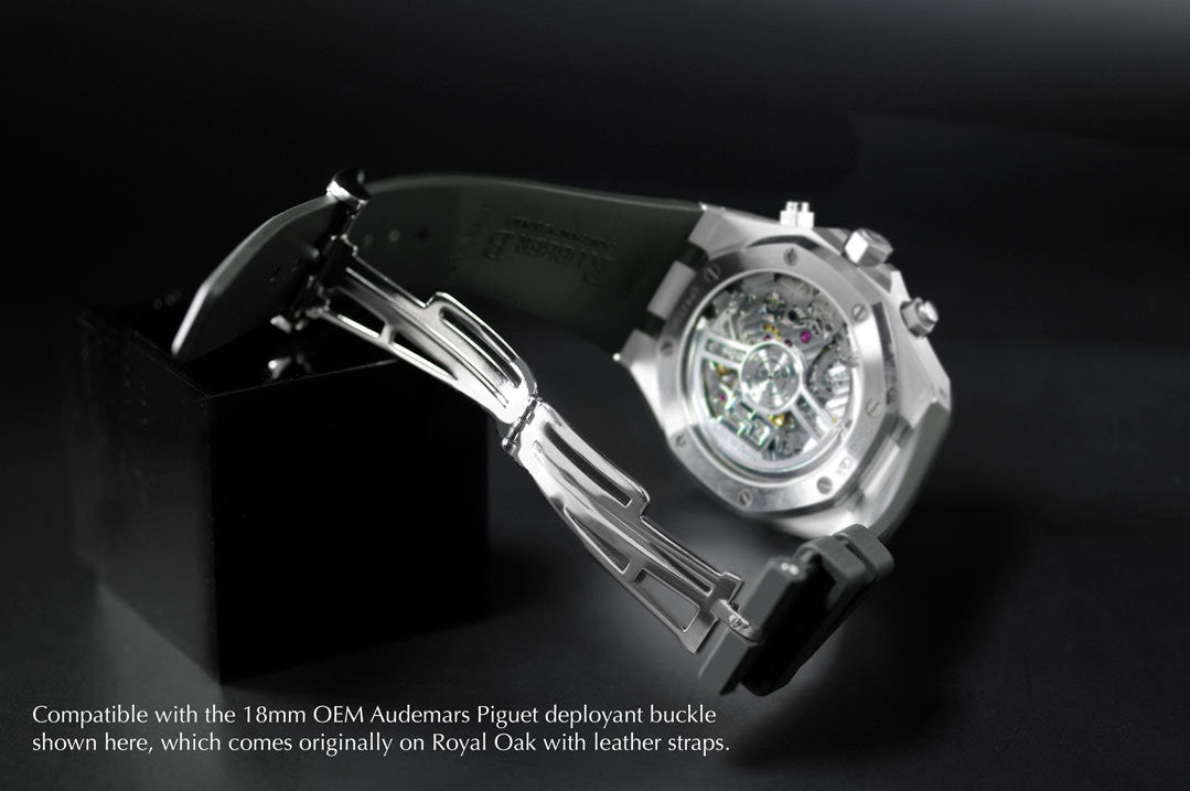 Rubber B Strap APB41 White for Audemars Piguet Royal Oak 41mm on Leather or Bracelet - Classic Series