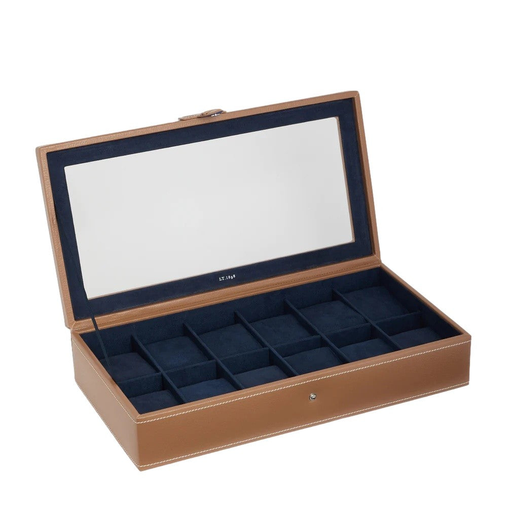 Le Tanneur - Coffret 12 montres en cuir avec vitre