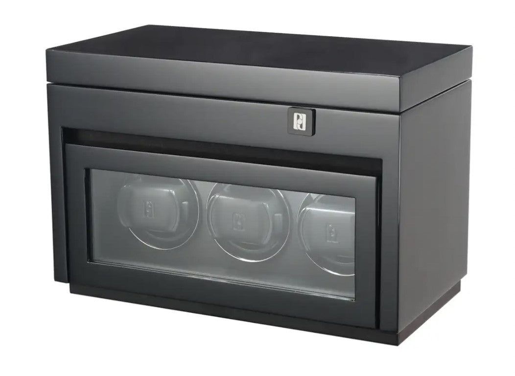 Paul Design - Modèle Gentleman 3+5 remontoir plus compartiment pour 5 montres.