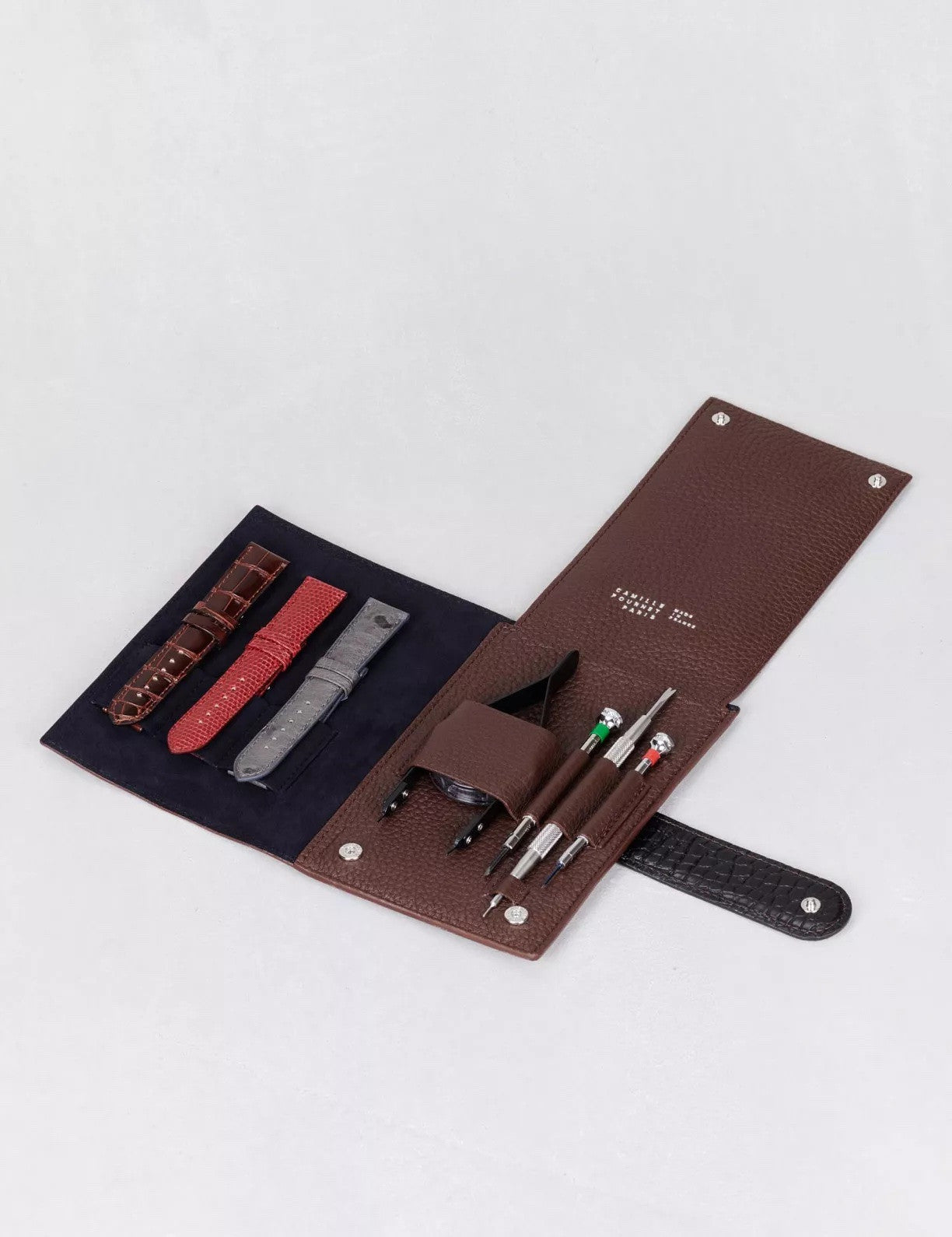 Camille Fournet - 34.11 Bull Calf Leather and Alligator Watch Tools & Straps Wallet