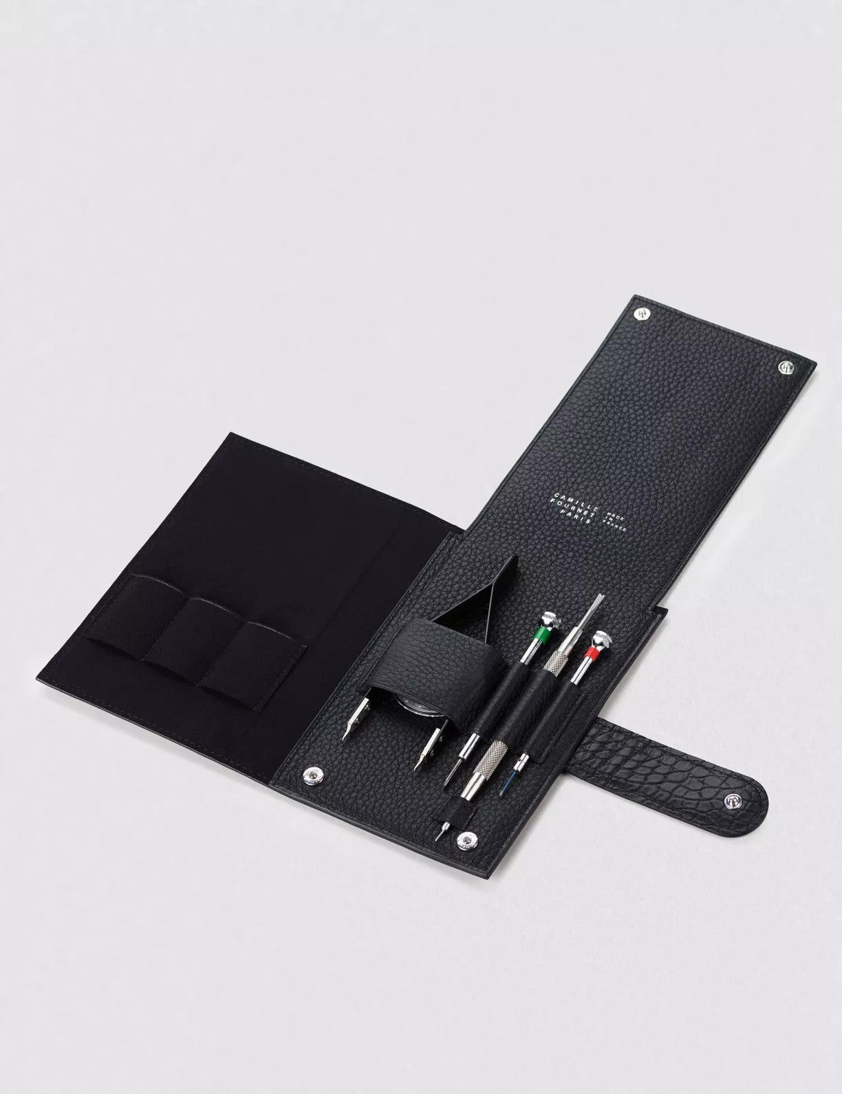 Camille Fournet - 34.11 Bull Calf Leather and Alligator Watch Tools & Straps Wallet