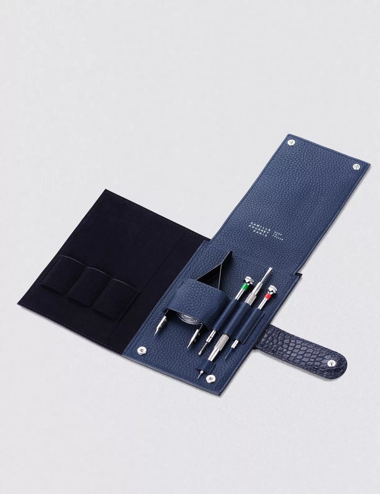 Camille Fournet - 34.11 Bull Calf Leather and Alligator Watch Tools & Straps Wallet