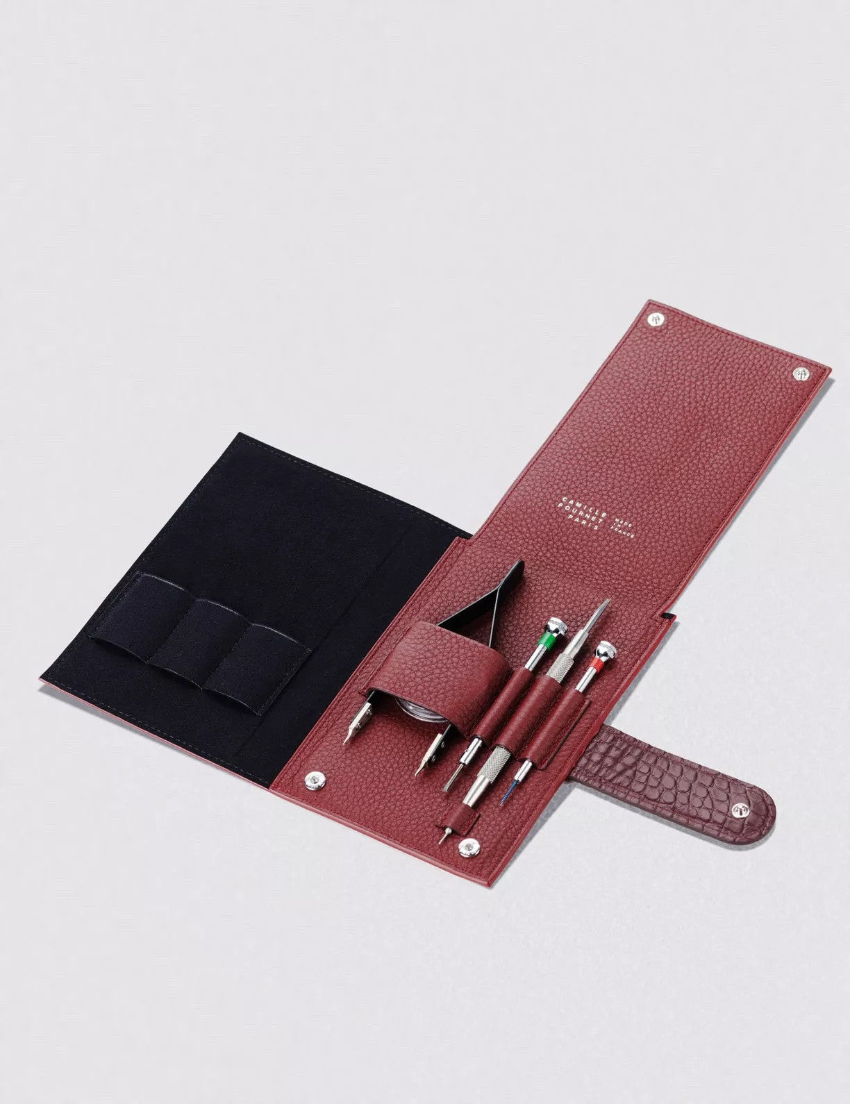 Camille Fournet - 34.11 Bull Calf Leather and Alligator Watch Tools & Straps Wallet