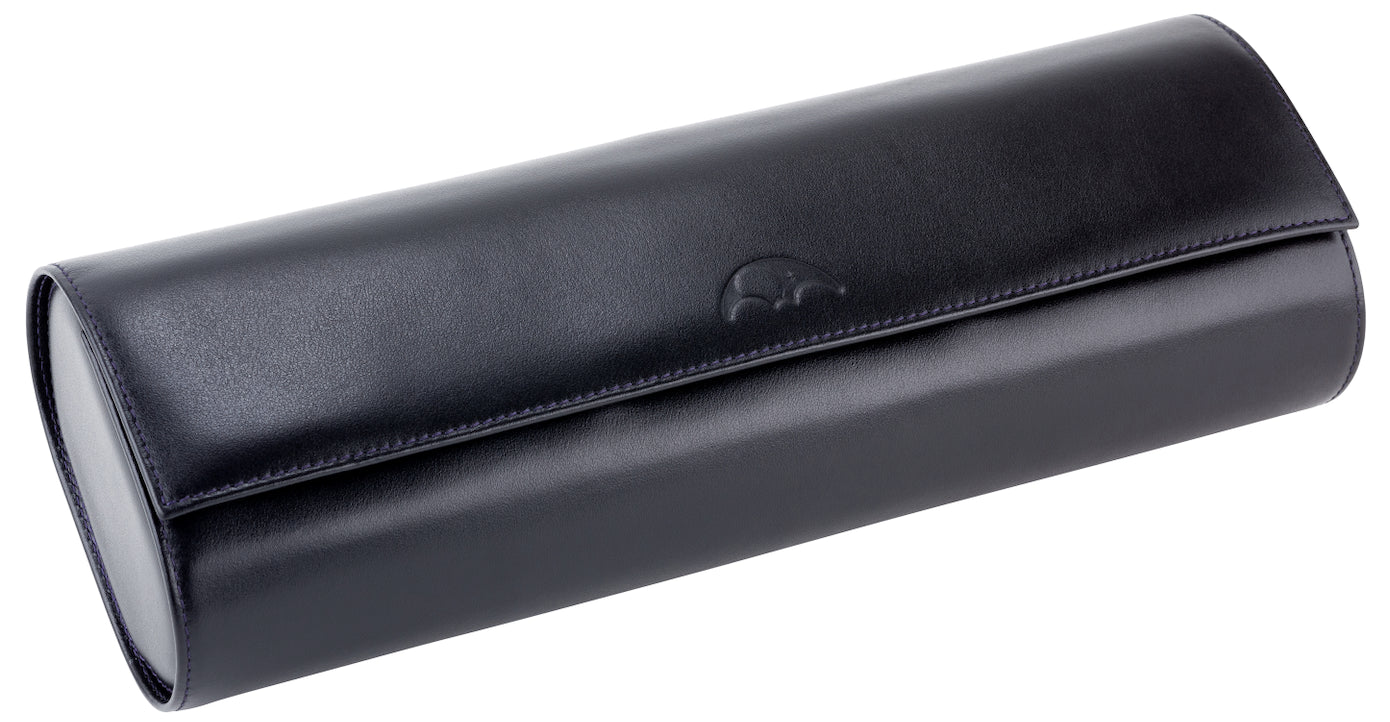 Phase De Lune Leather travel case for 4 watches