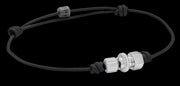Leopine Bracelet Series 1: Crown Trifecta. Rhodium Plated Silver