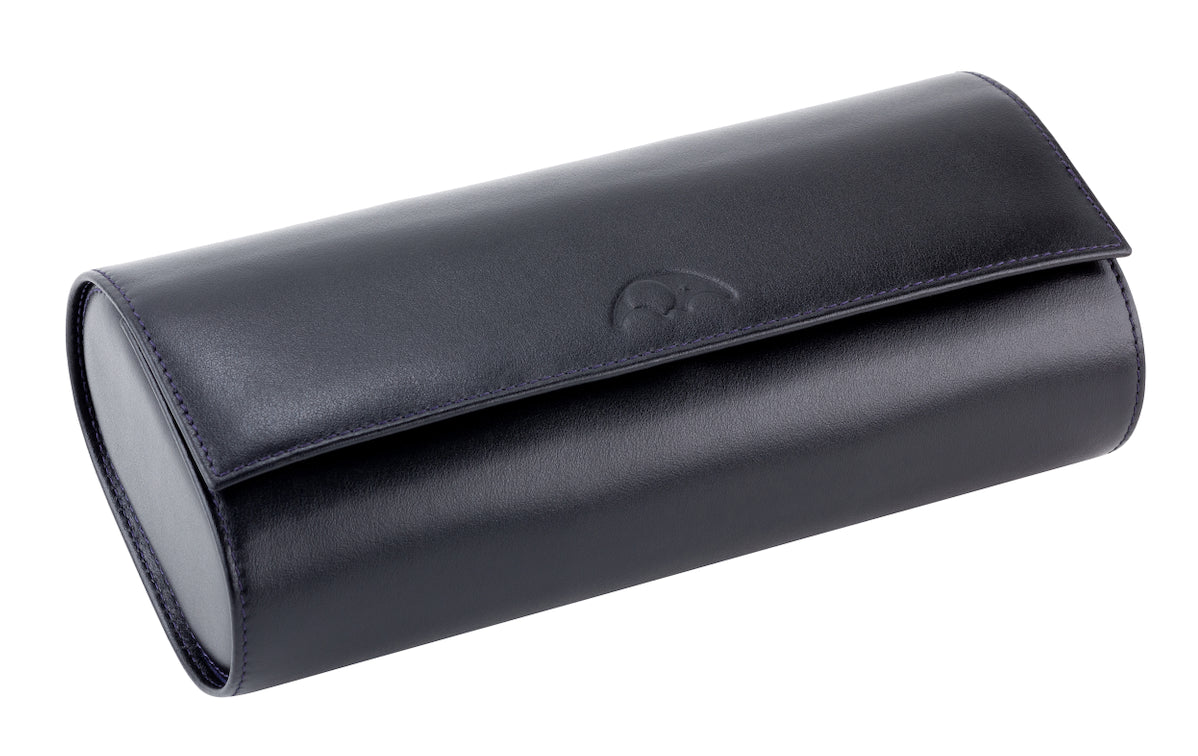 Phase De Lune Leather travel case for 3 watches